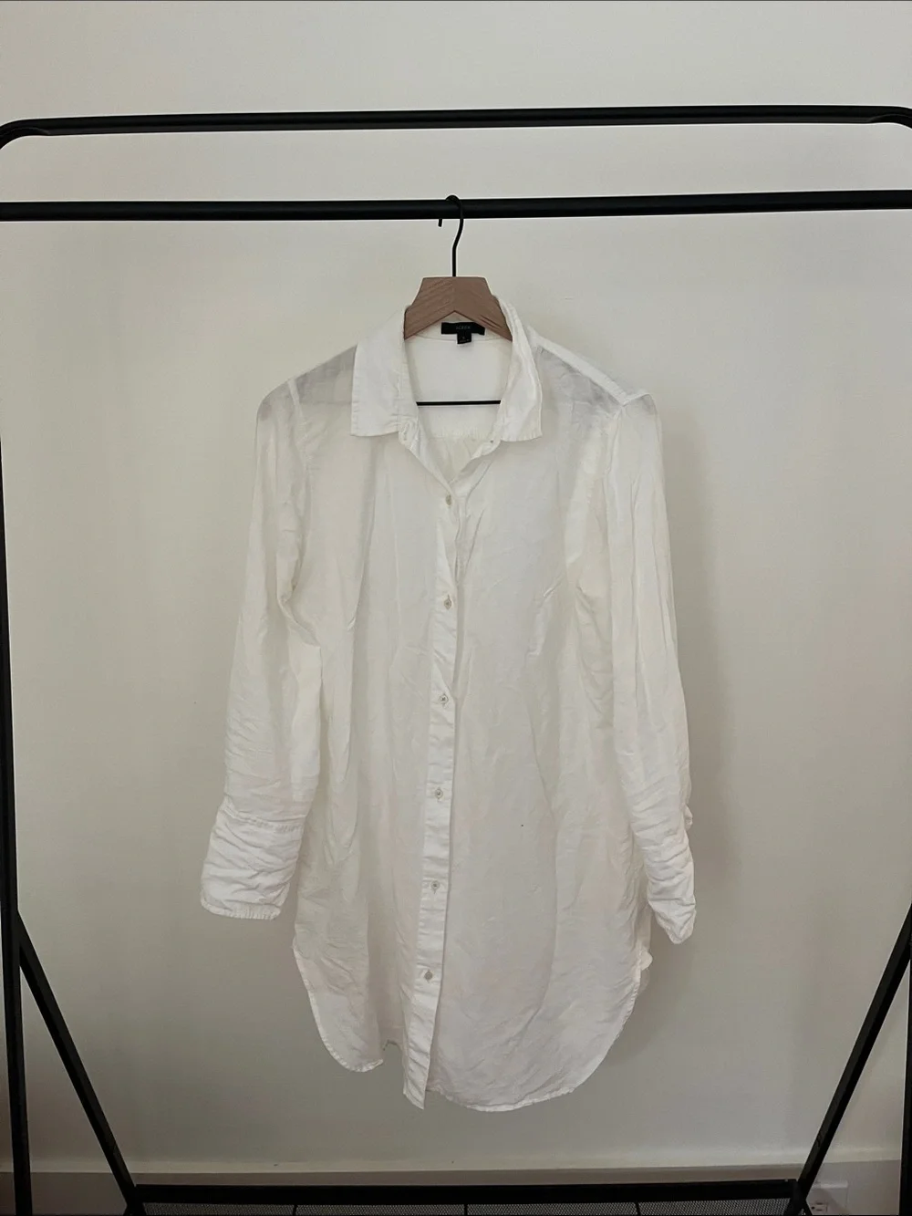 J-Crew Cover Up Relaxed-fit beach shirt in linen-cotton blend